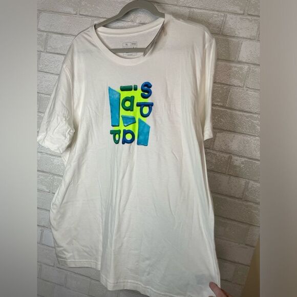 Adidas XL Neon Blue and Yellow Graphic Printed T Shirt NWT - Picture 8 of 8